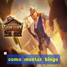 como montar bingo brinquedos toia